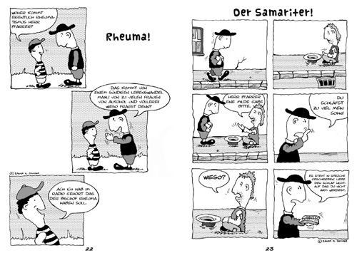 Beispiele für Comic und Comics vom Comiczeichner Rainer M. Osinger.